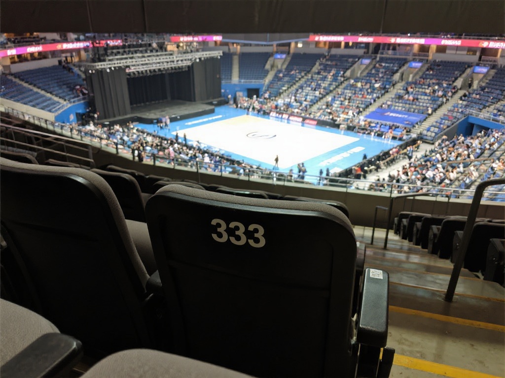 座位333位于海峡体育馆的一层，看台区域。一般来说