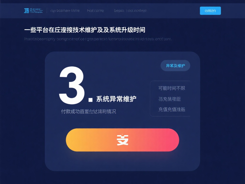 深度解析333体育充值不到账的原因及解决办法汇总 3.系统异常或维护
一些平台在进行技术维护或者系